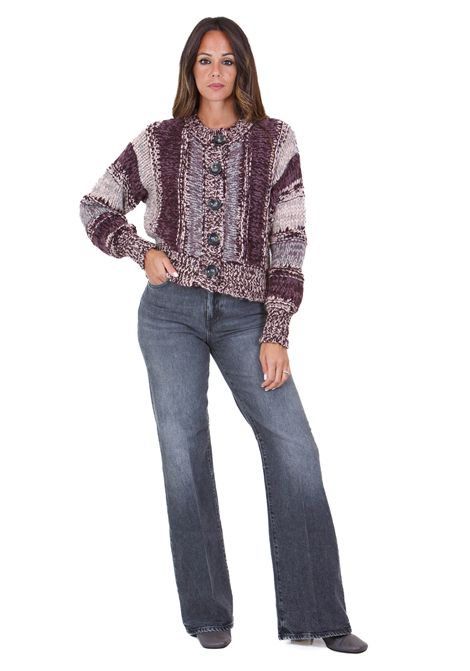 CARDIGAN RIGA MOULINE' ROBERTO COLLINA | Maglie | 46010F4636